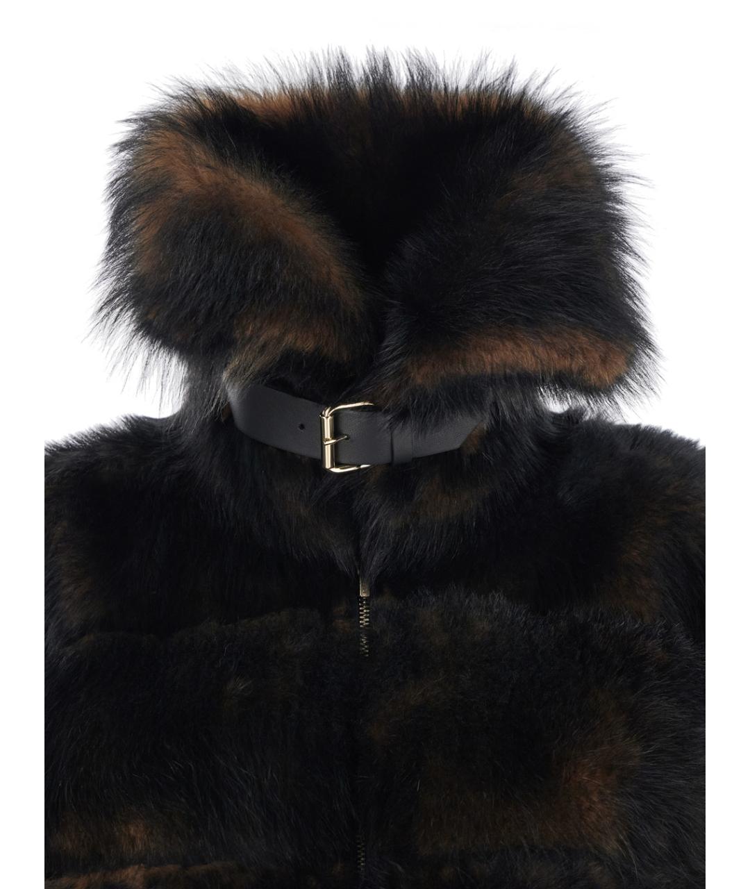 FENDI Коричневая меховая шуба, фото 3