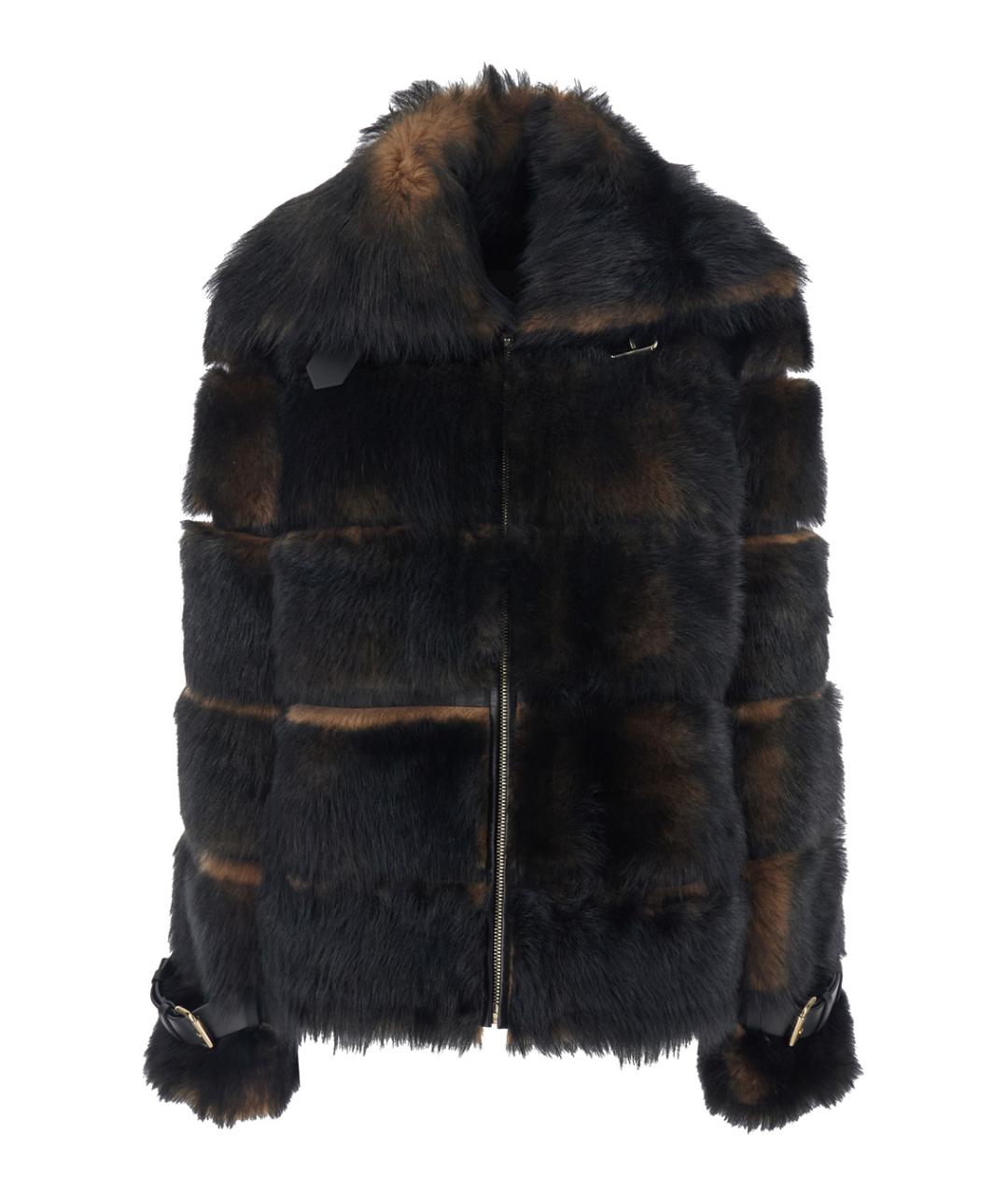 FENDI Коричневая меховая шуба, фото 1