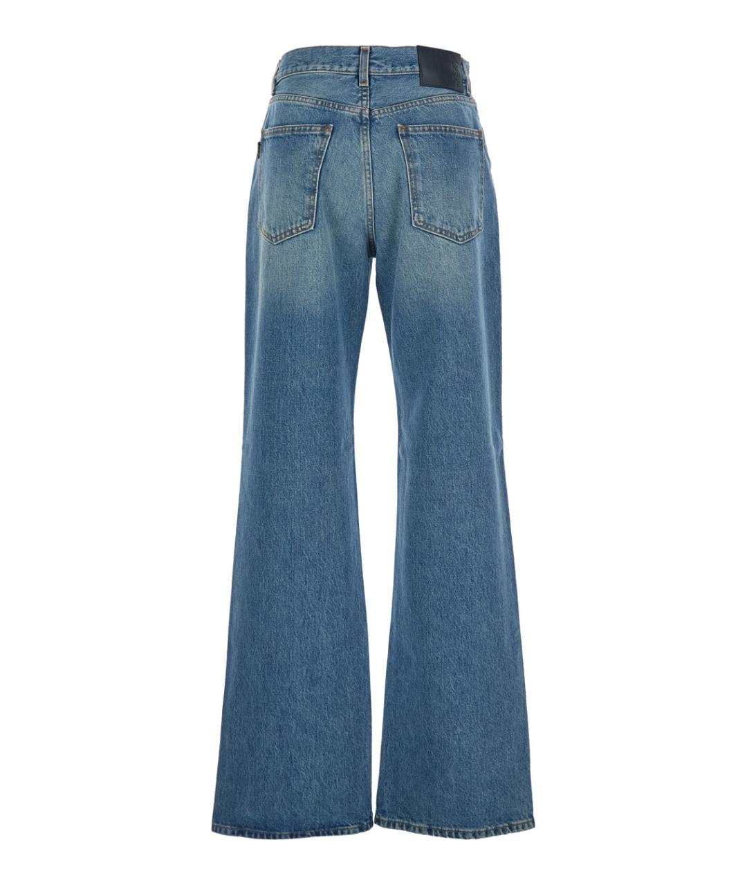 HAIKURE Синие хлопковые джинсы клеш, фото 2
