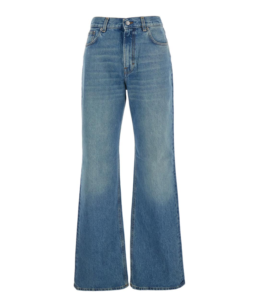 HAIKURE Синие хлопковые джинсы клеш, фото 1