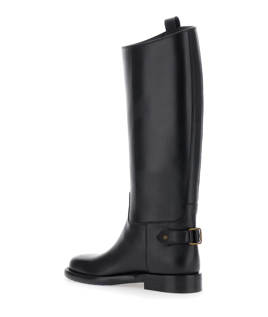 BURBERRY Черные кожаные сапоги, фото 3