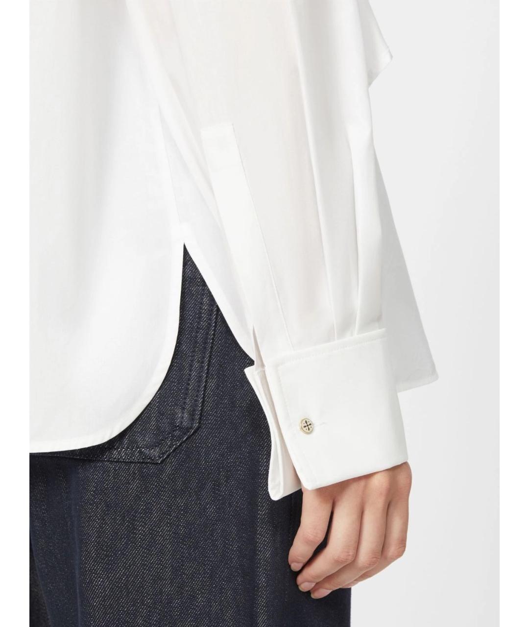 MAX MARA Белая хлопковая рубашка, фото 5