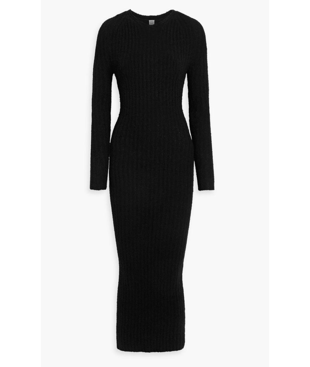 TOTEME Черное хлопковое коктейльное платье, фото 4