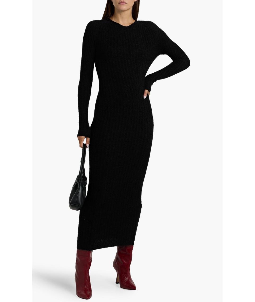 TOTEME Черное хлопковое коктейльное платье, фото 2