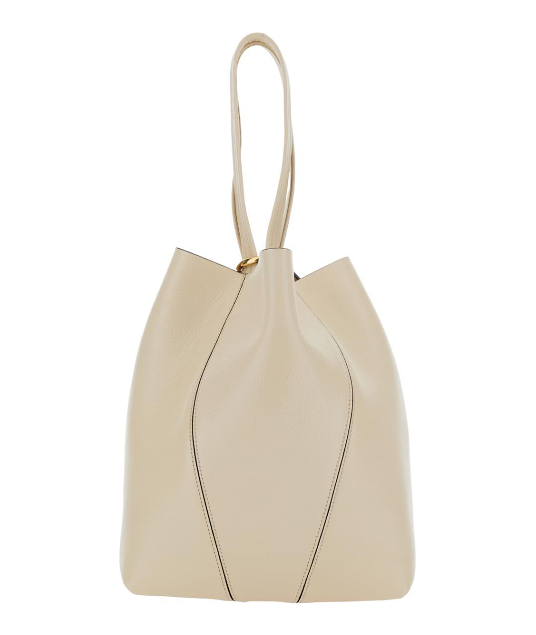 CHLOE Бежевая кожаная сумка через плечо, фото 3