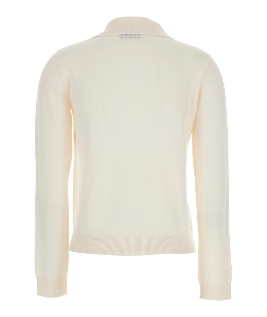 ELISABETTA FRANCHI Белый кашемировый джемпер / свитер, фото 2