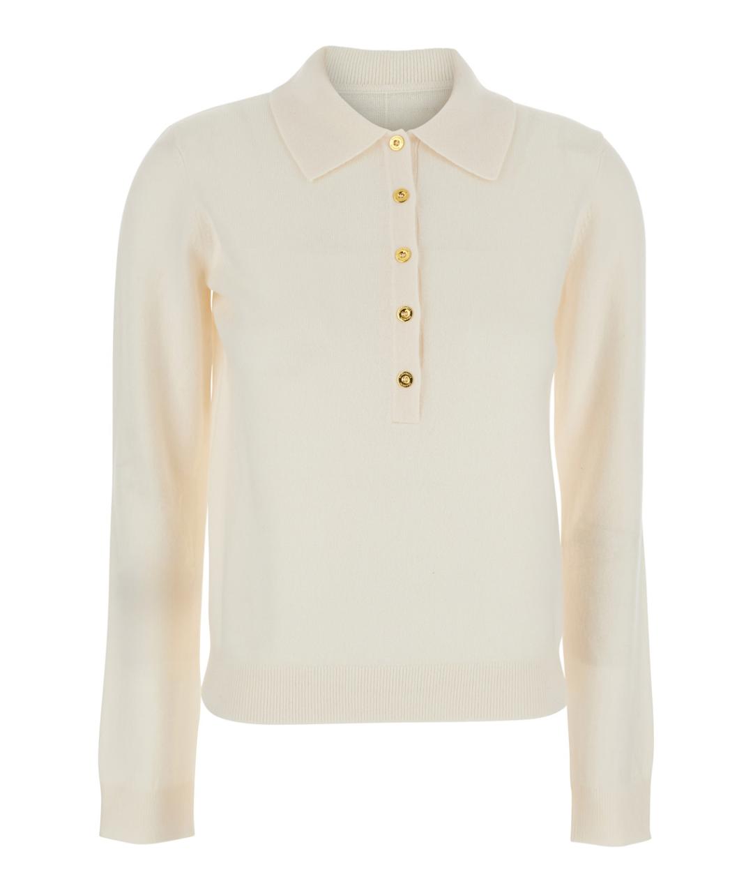 ELISABETTA FRANCHI Белый кашемировый джемпер / свитер, фото 1