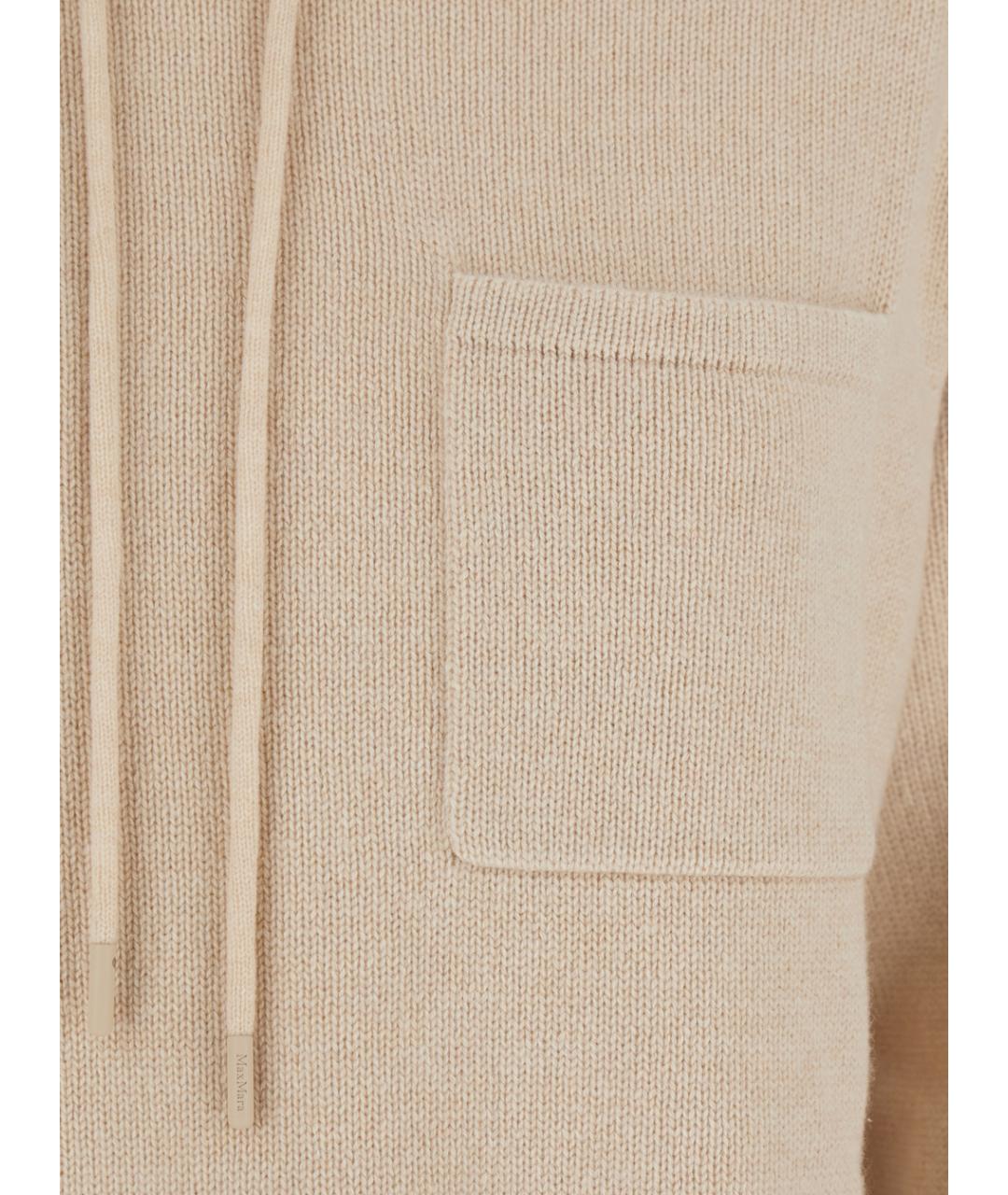 MAX MARA Бежевый шерстяной джемпер / свитер, фото 3
