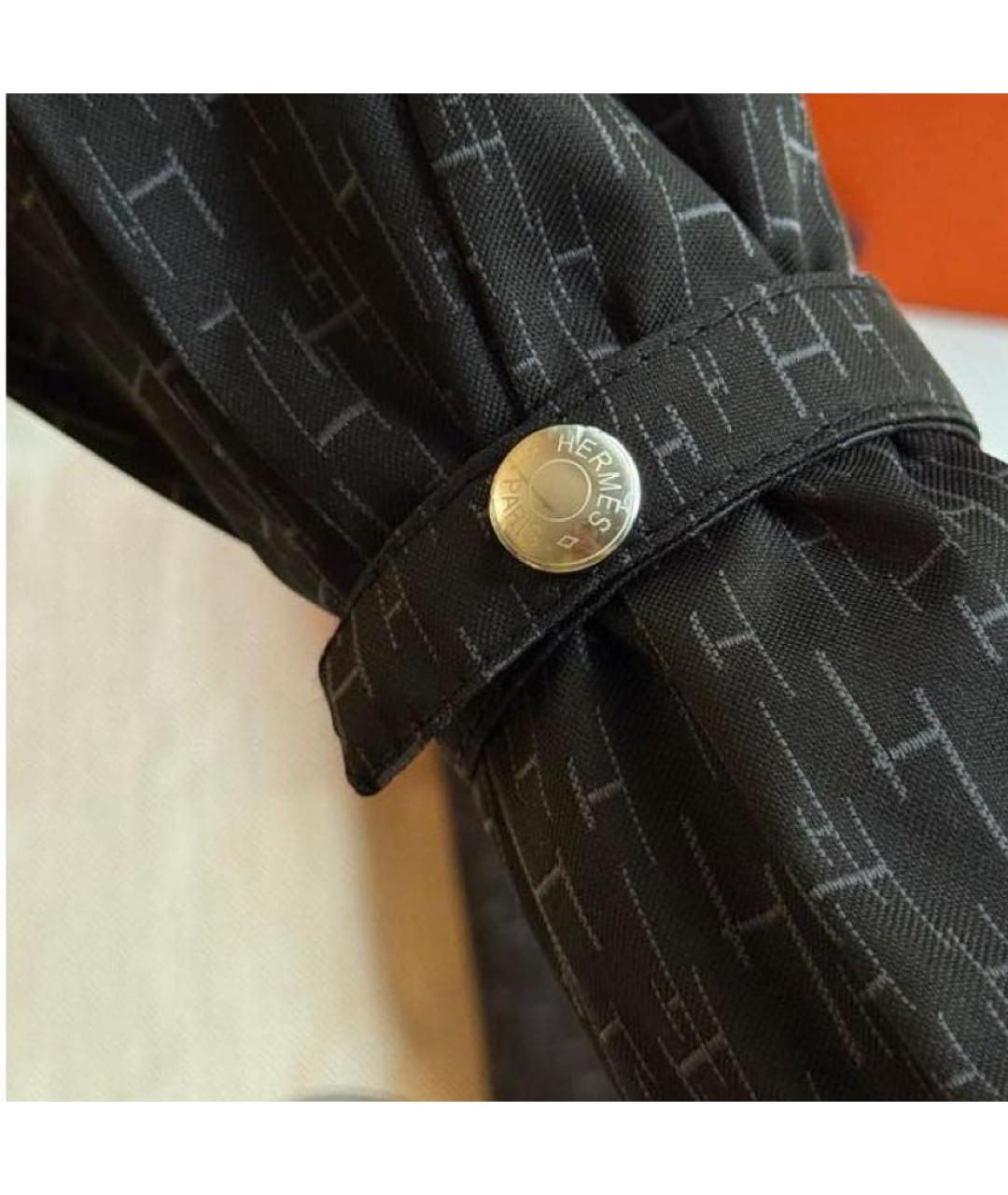 HERMES Черный зонт, фото 3