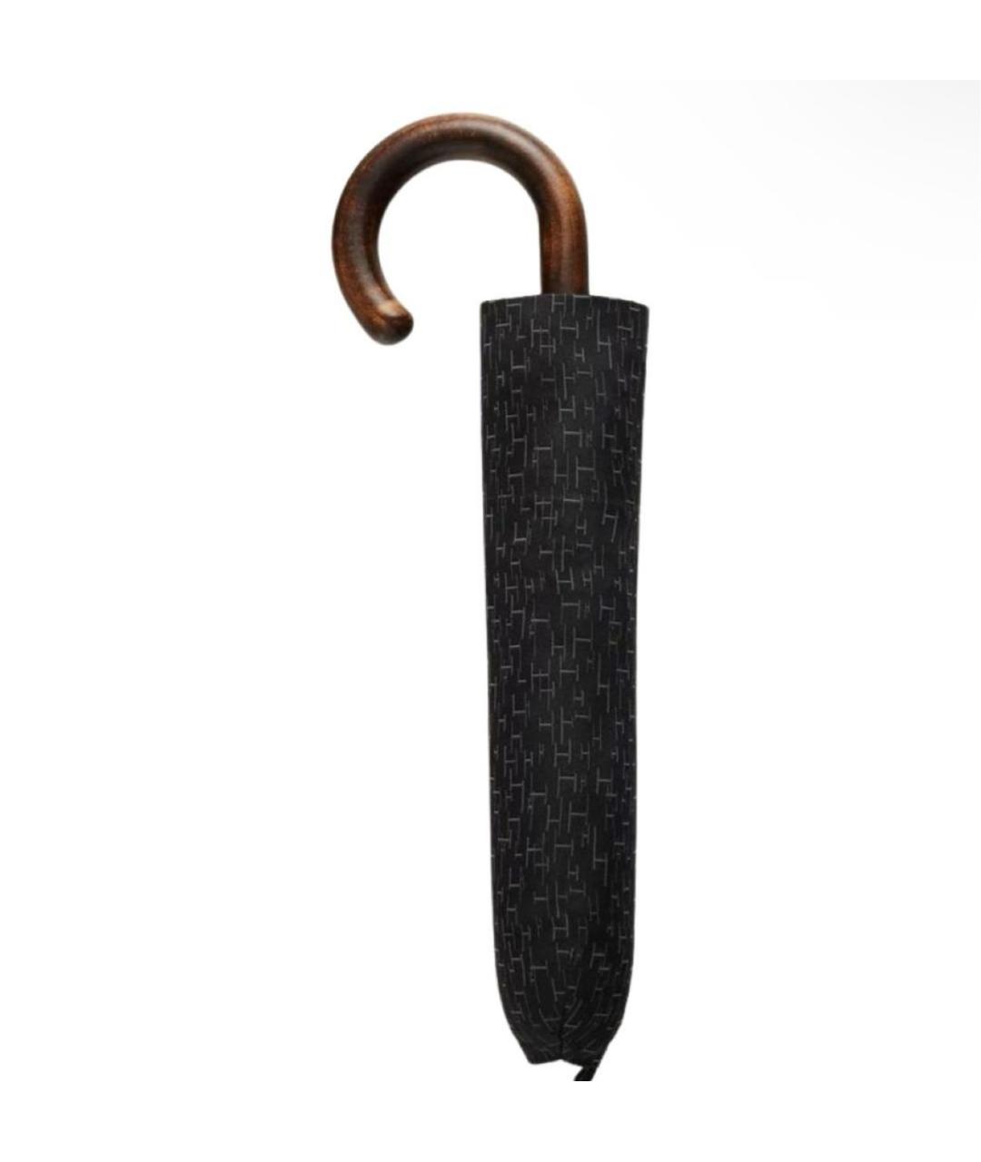 HERMES Черный зонт, фото 7