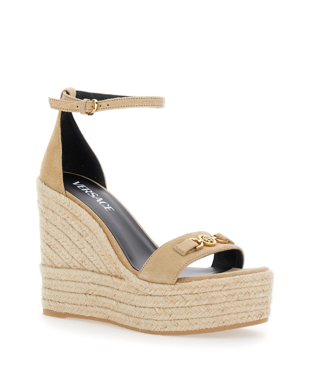 VERSACE Бежевые босоножки, фото 1