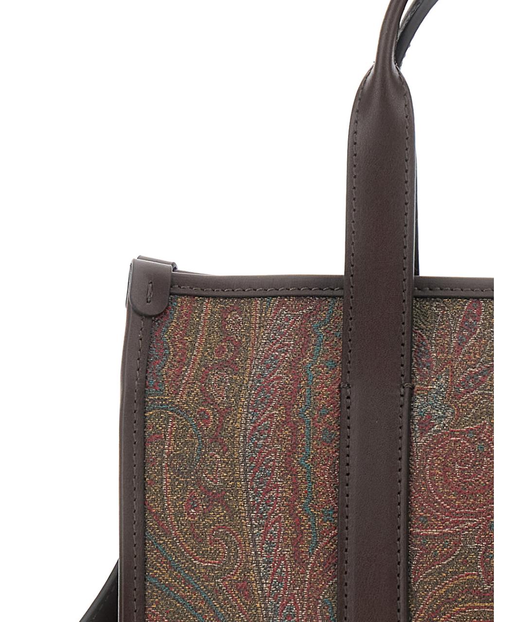 ETRO Коричневая хлопковая сумка тоут, фото 3