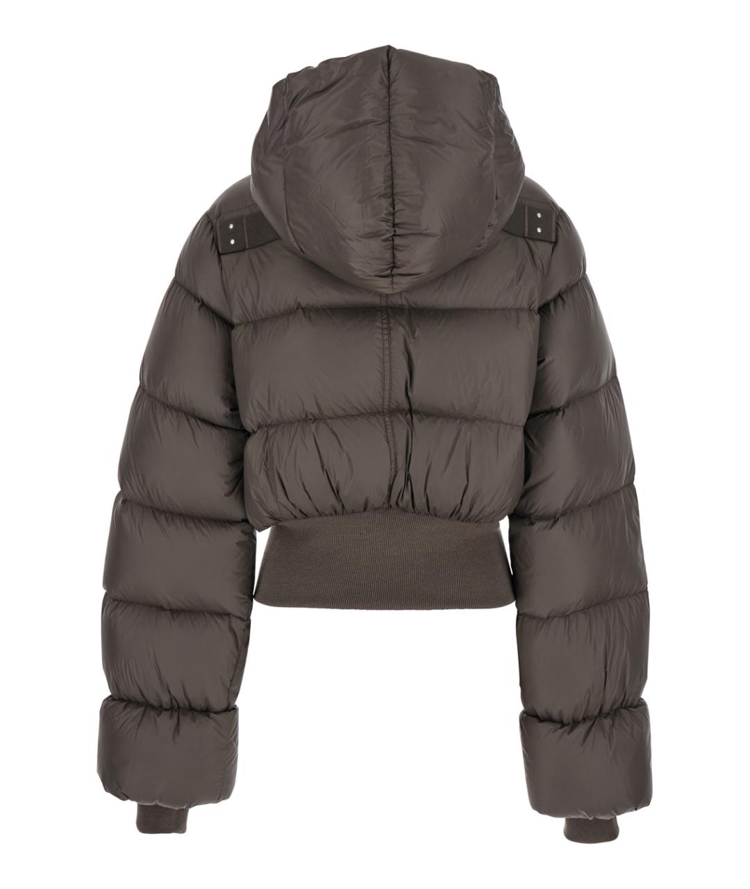 RICK OWENS Коричневый полиамидовый пуховик, фото 2
