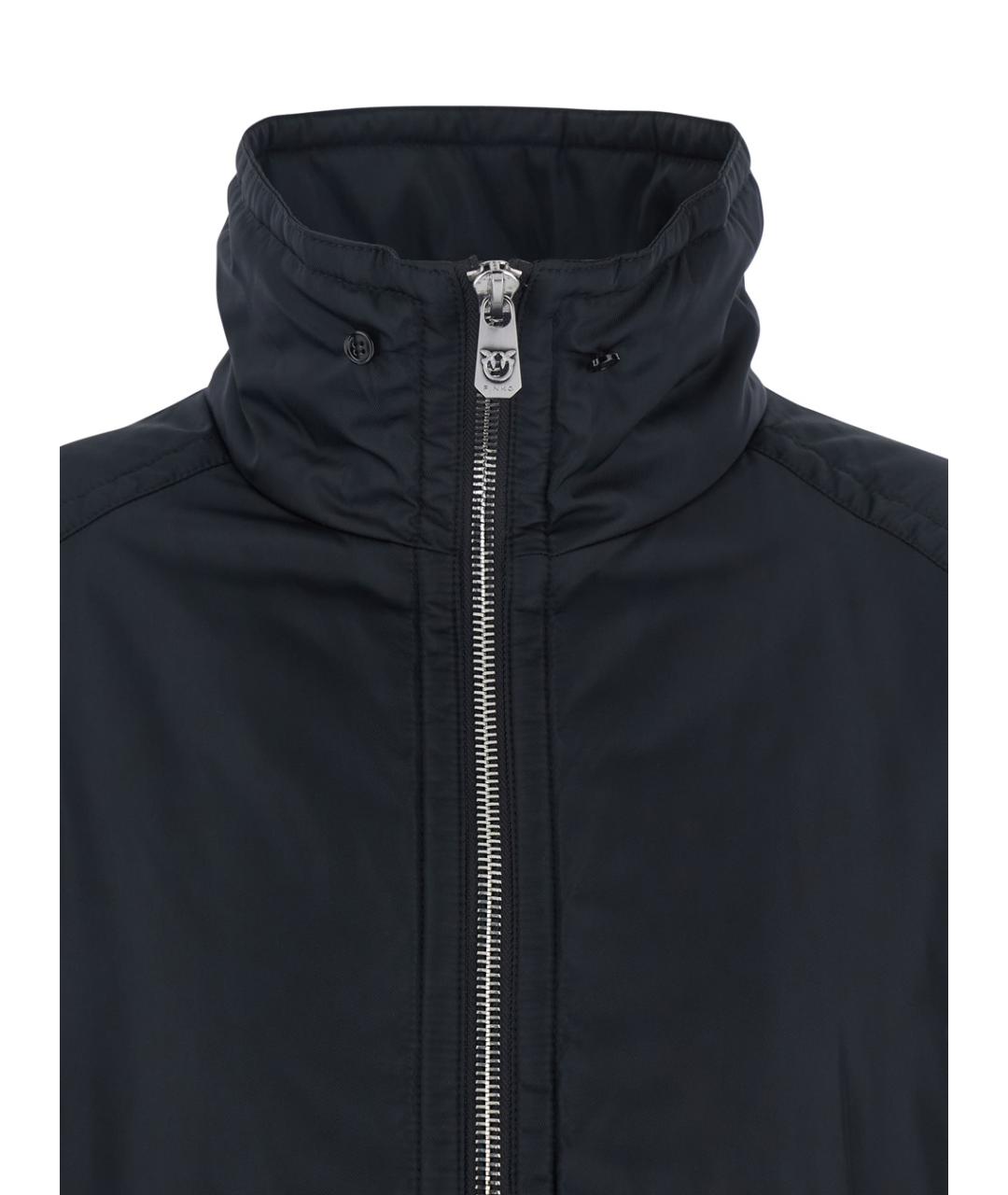 PINKO Темно-синяя полиэстеровая куртка, фото 4