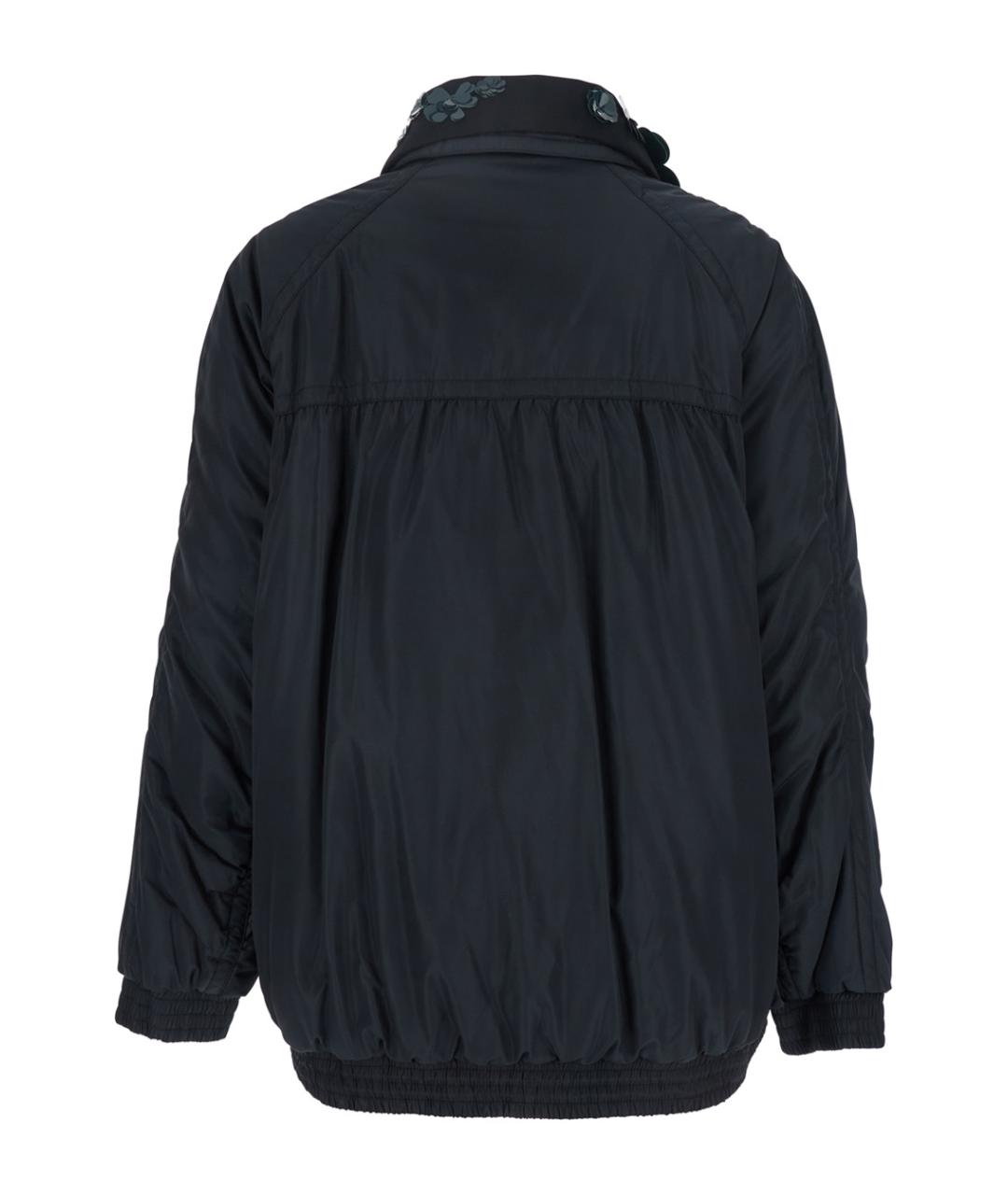 PINKO Темно-синяя полиэстеровая куртка, фото 2