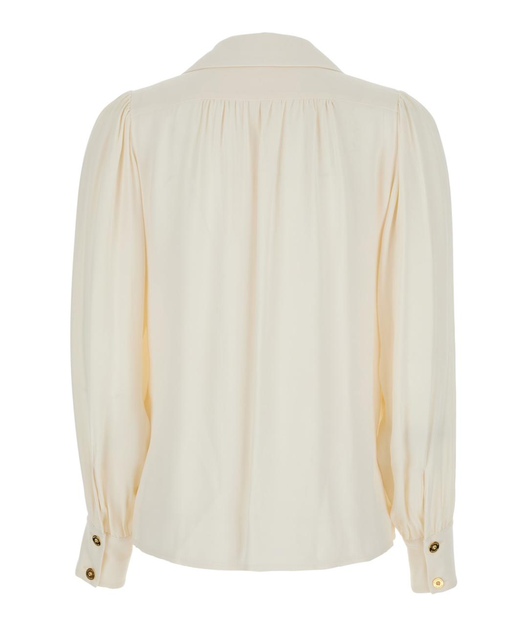 ELISABETTA FRANCHI Белая вискозная блузы, фото 2