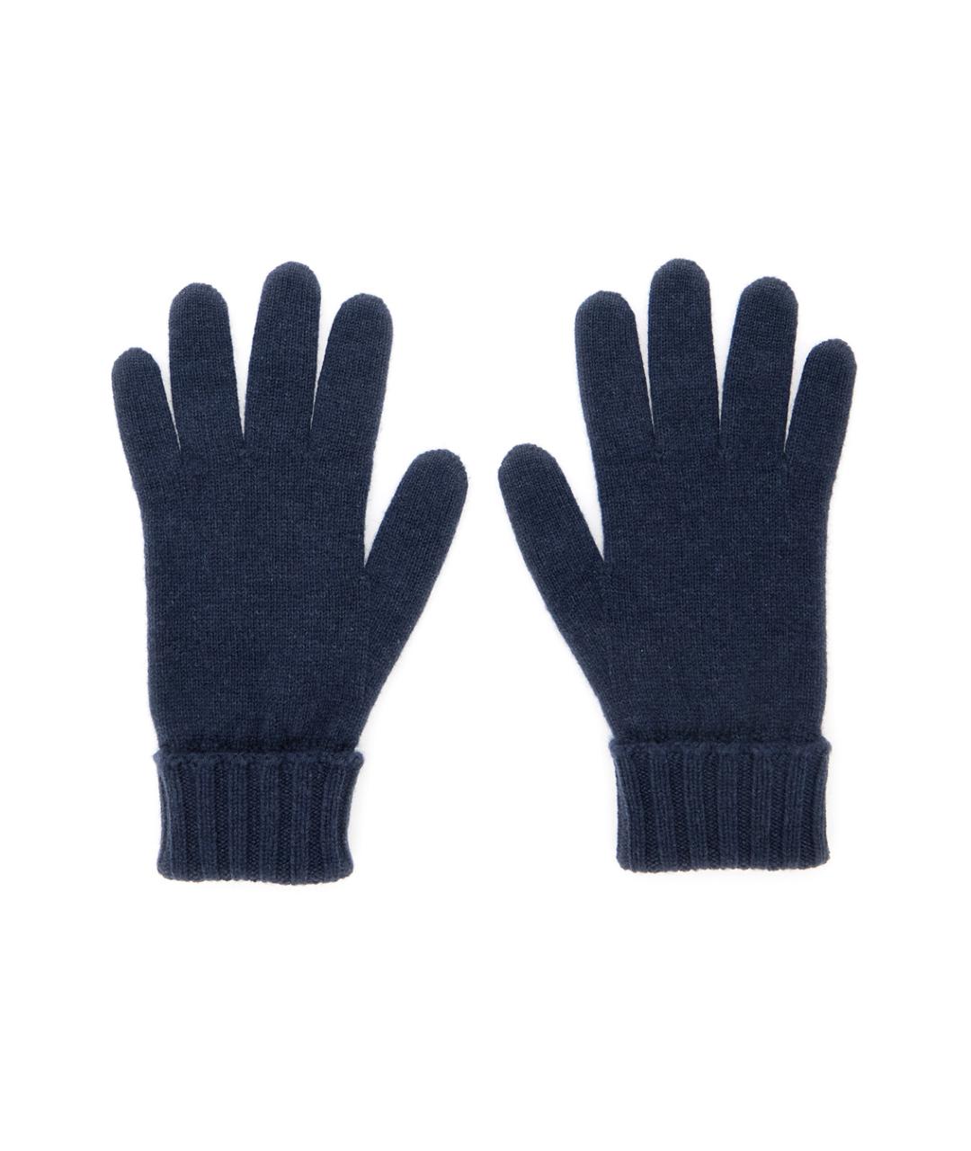 GUCCI Синие кашемировые перчатки, фото 2