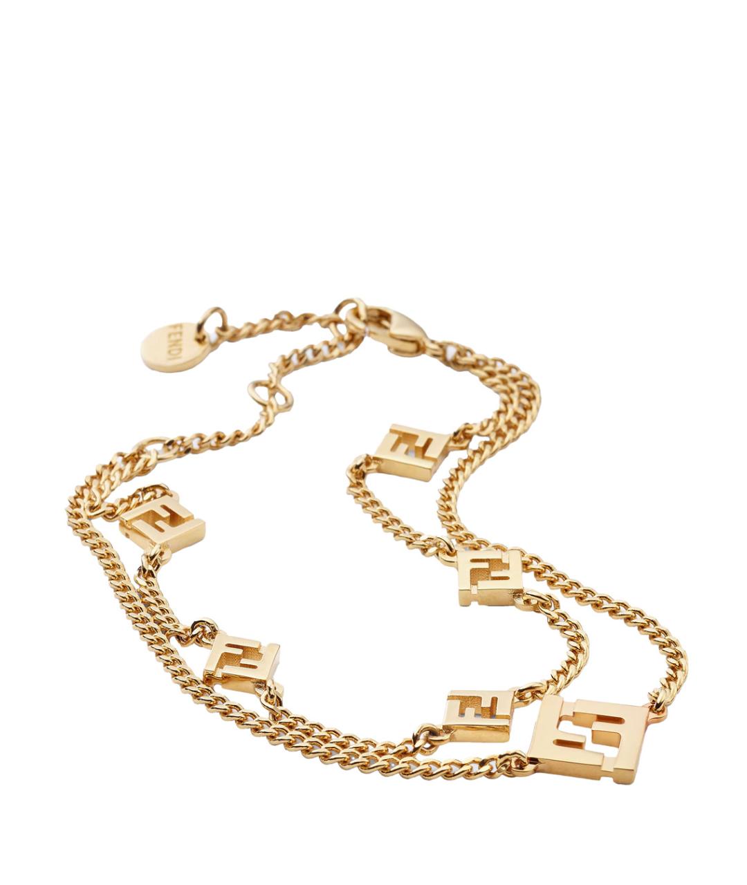 FENDI Золотой металлический браслет, фото 3