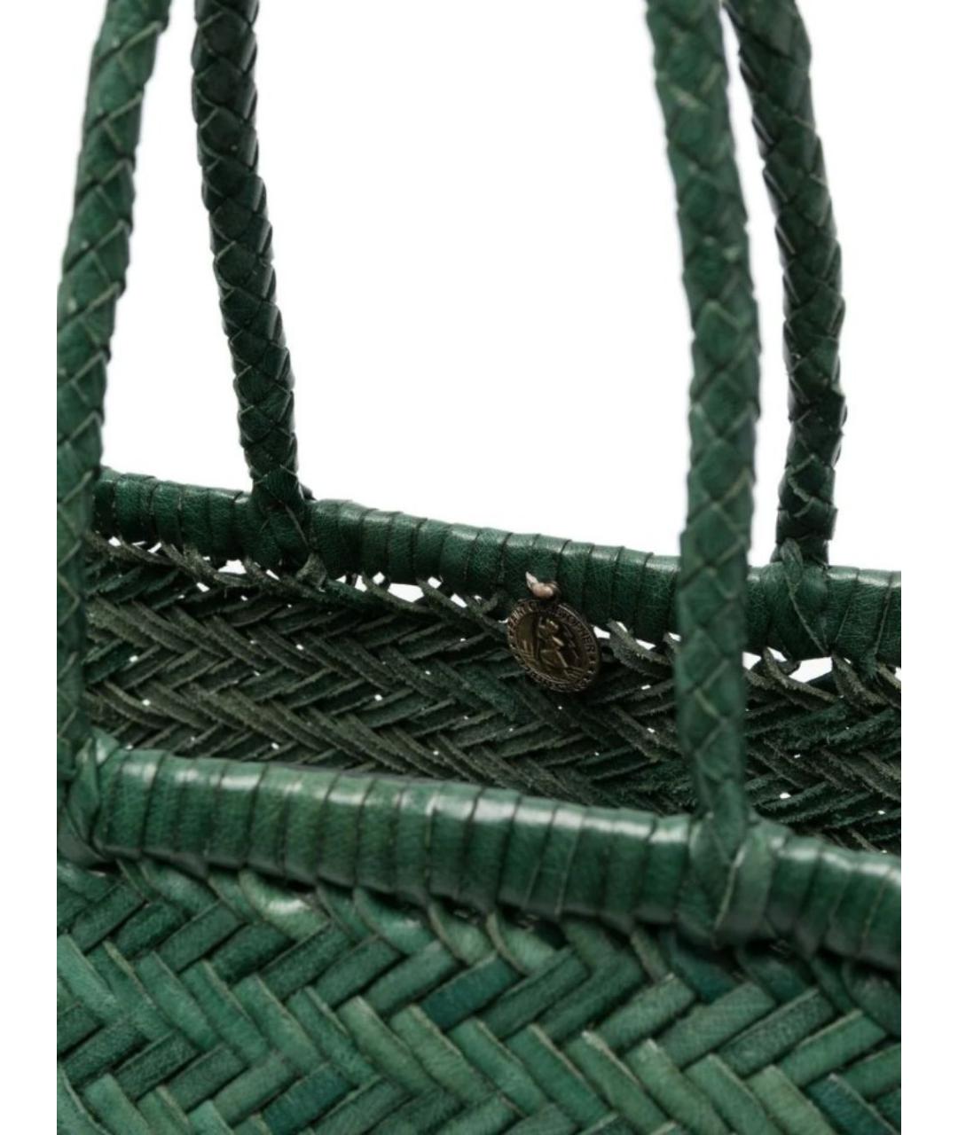 Dragon Diffusion Зеленая кожаная сумка тоут, фото 4