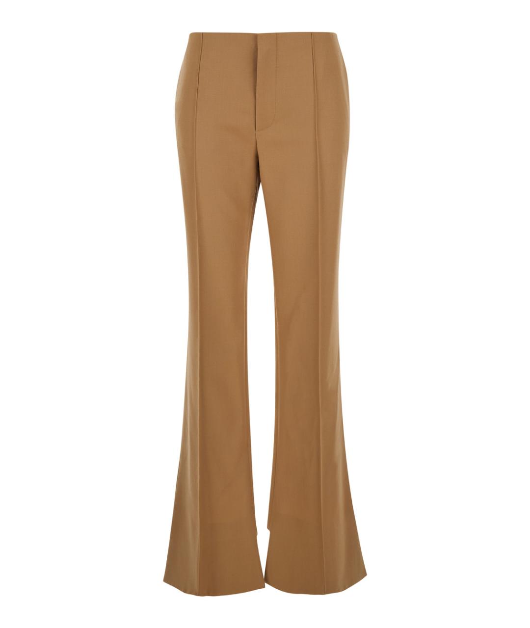 CHLOE Бежевые шерстяные прямые брюки, фото 1
