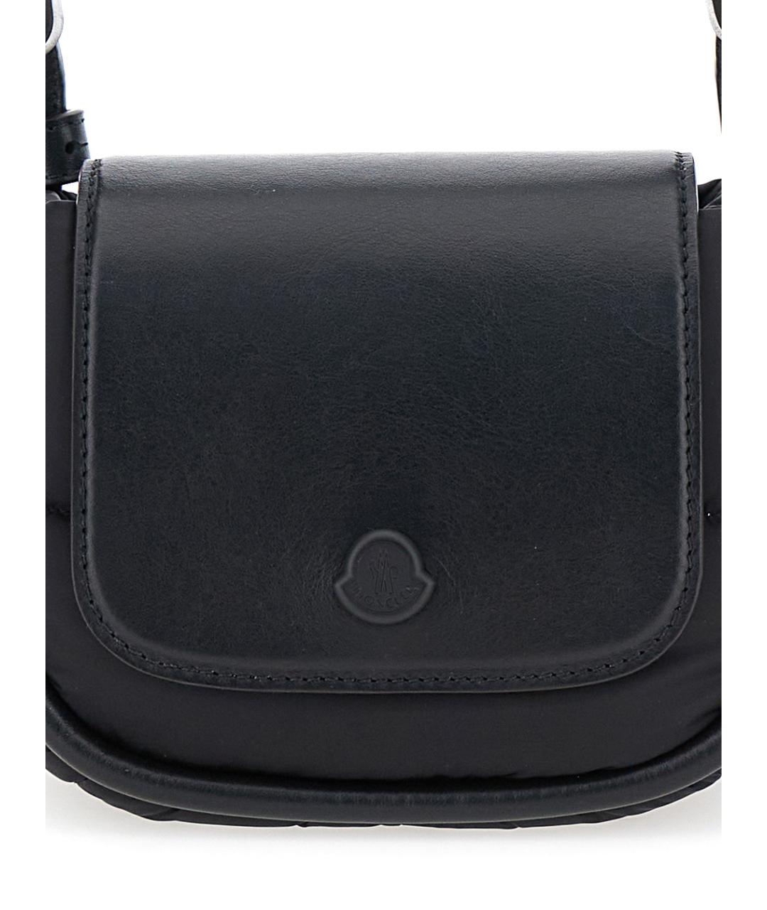 MONCLER Черная синтетическая сумка с короткими ручками, фото 3