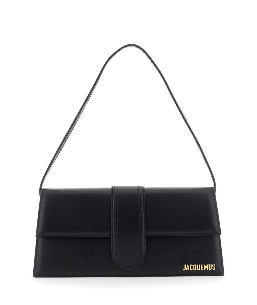 JACQUEMUS Черная кожаная сумка через плечо, фото 1