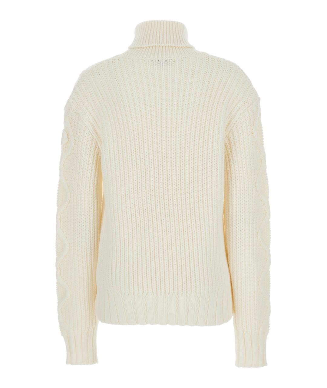 MONCLER Белый шерстяной джемпер / свитер, фото 2