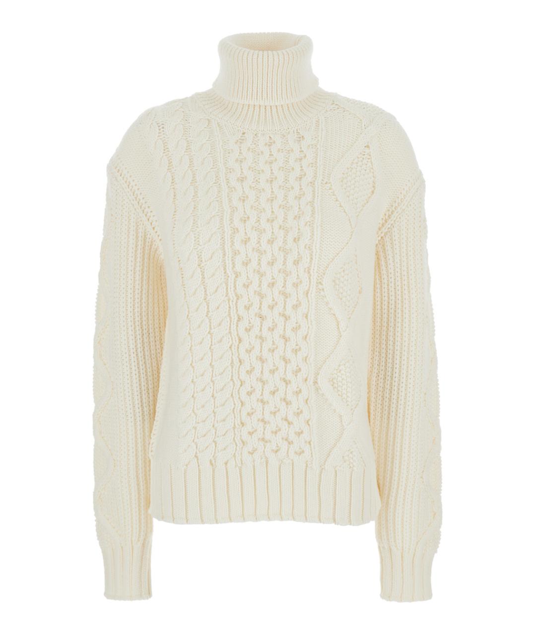 MONCLER Белый шерстяной джемпер / свитер, фото 1