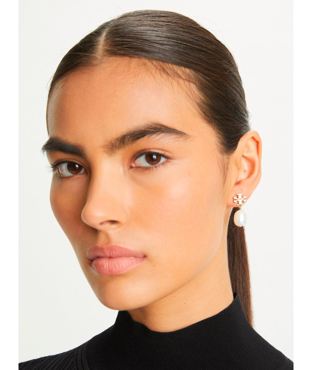 TORY BURCH Золотые металлические серьги, фото 3