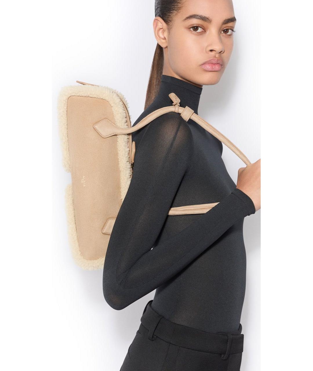 ALAIA Белая замшевая сумка через плечо, фото 4