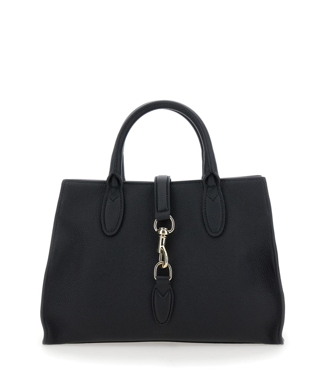 GUCCI Черная кожаная сумка тоут, фото 1