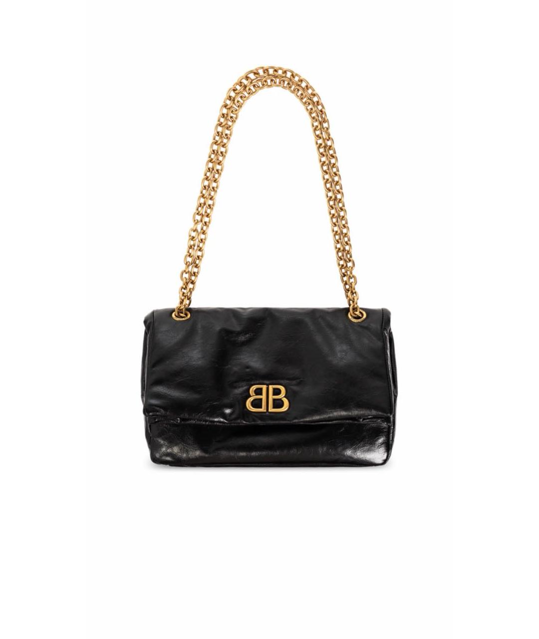 BALENCIAGA Черная кожаная сумка через плечо, фото 5