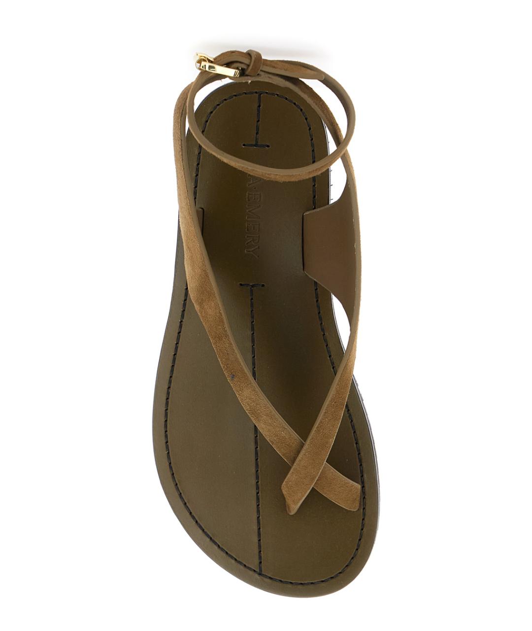 A.EMERY Коричневые кожаные босоножки, фото 4