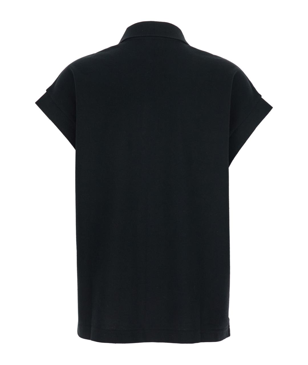 SAINT LAURENT Черная хлопковая футболка, фото 2