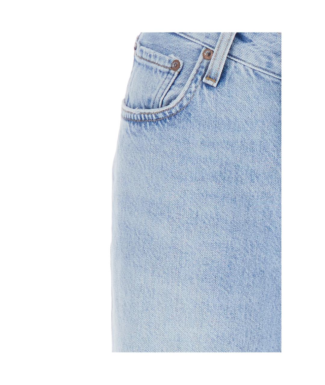 AGOLDE Синие хлопковые прямые джинсы, фото 3