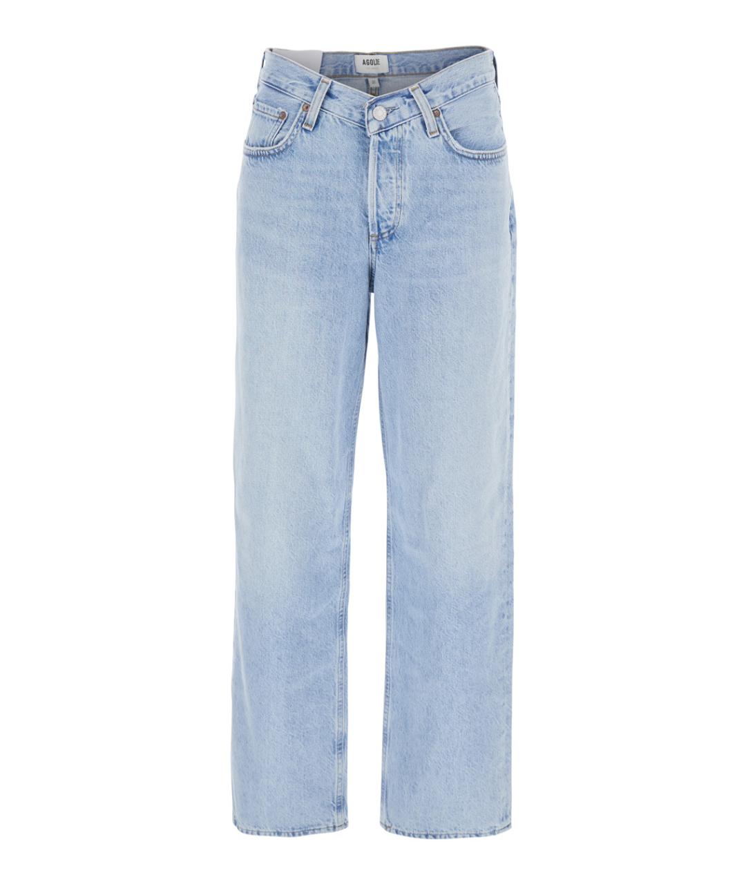 AGOLDE Синие хлопковые прямые джинсы, фото 1