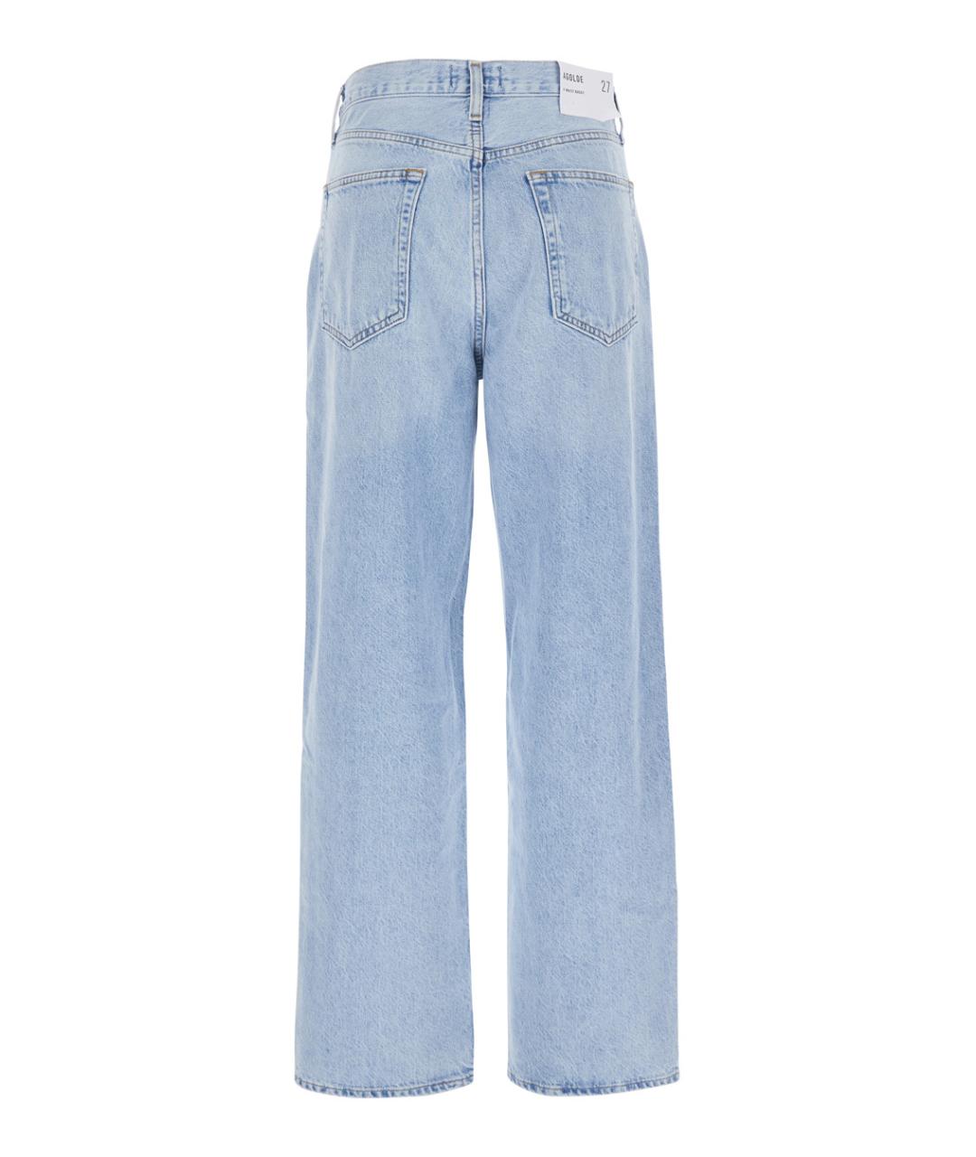 AGOLDE Синие хлопковые прямые джинсы, фото 2
