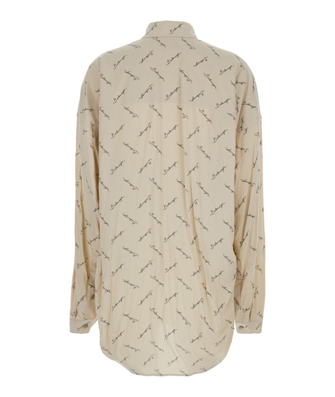 BALENCIAGA Бежевая вискозная рубашка, фото 2