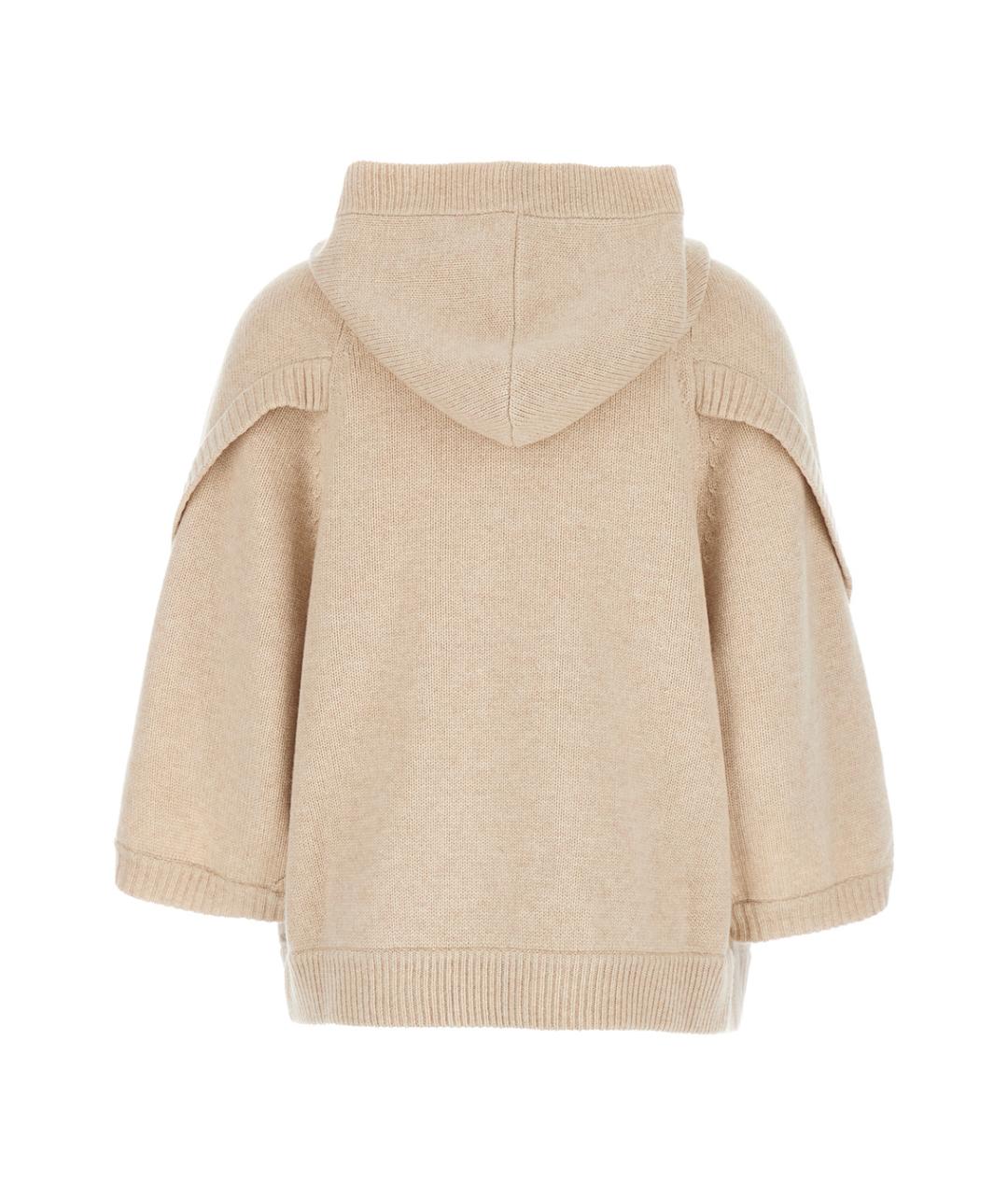 MAX MARA Бежевый шерстяной джемпер / свитер, фото 2