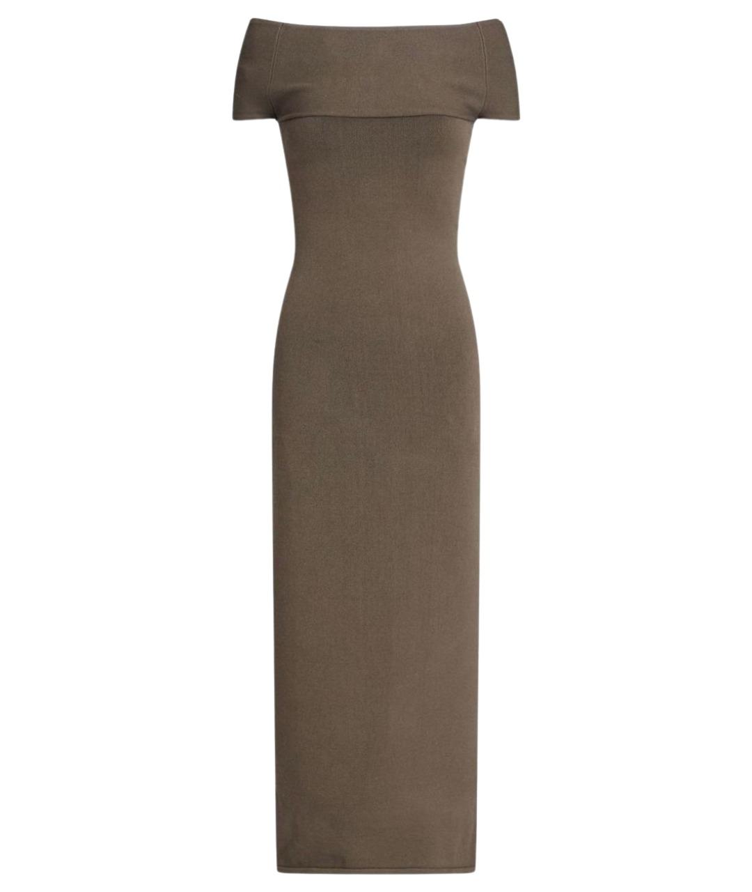 TOTEME Хаки хлопковое коктейльное платье, фото 1