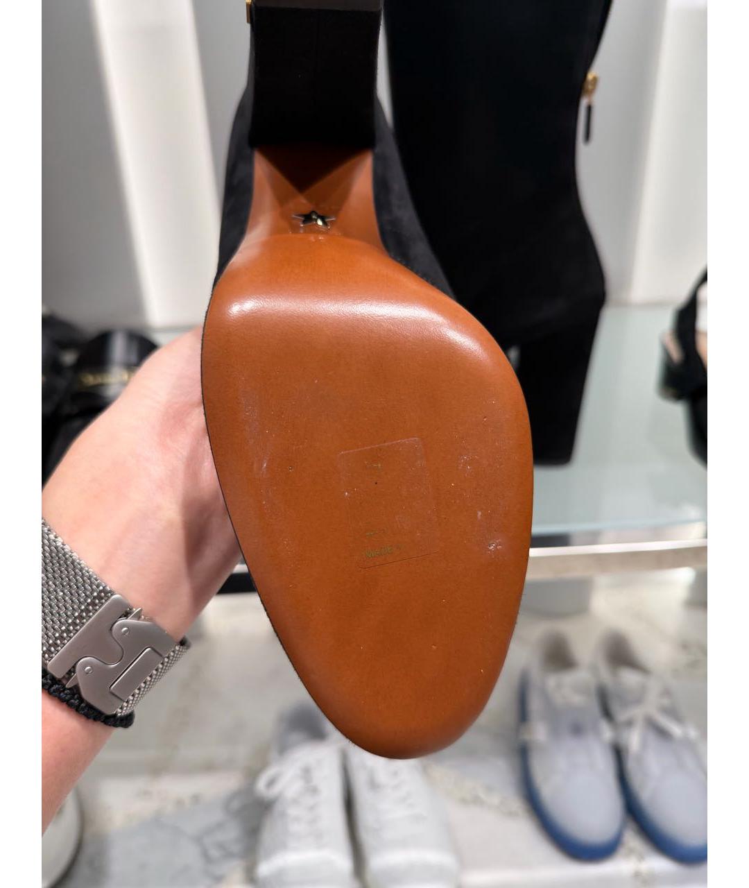 CHRISTIAN DIOR Черные замшевые ботинки, фото 4