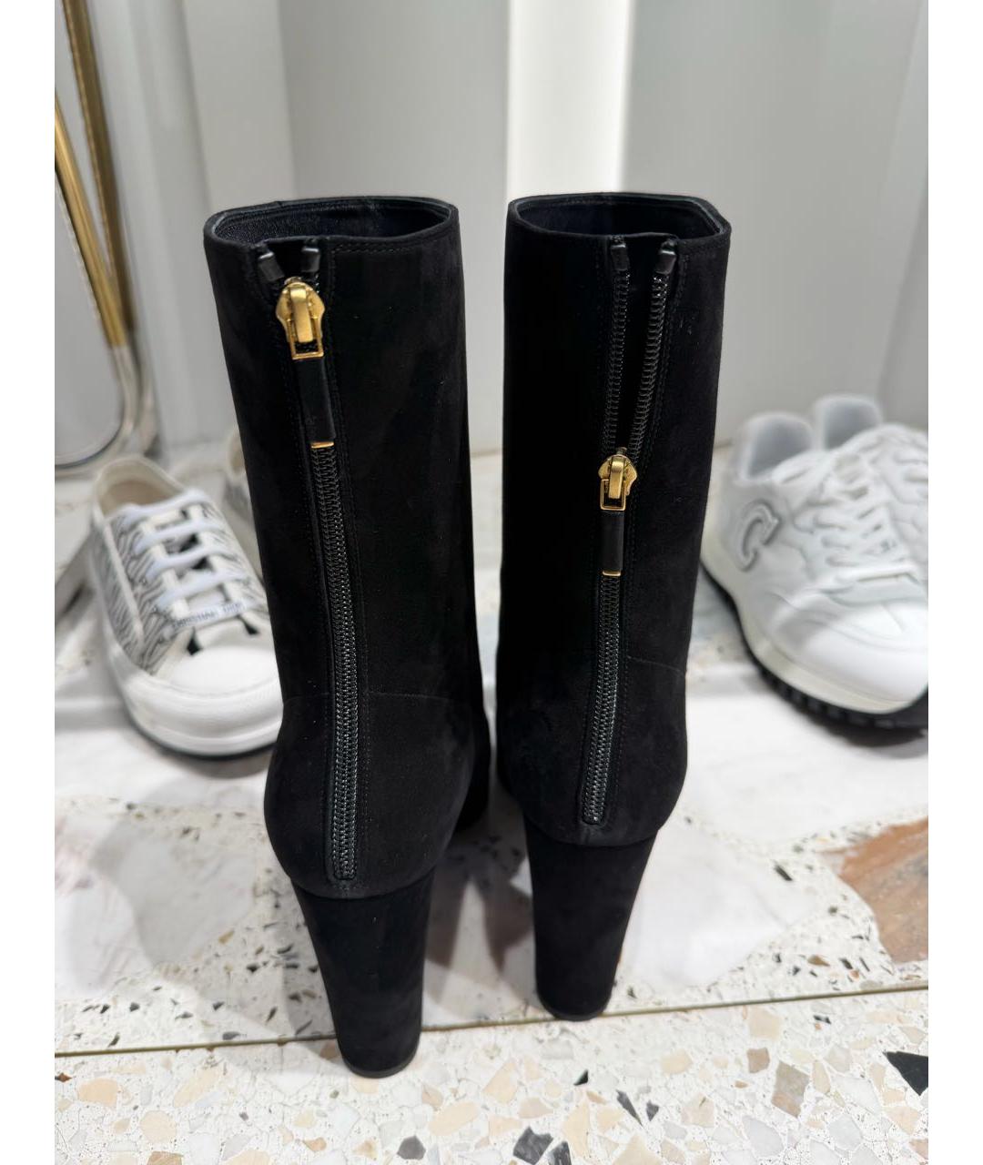 CHRISTIAN DIOR Черные замшевые ботинки, фото 2