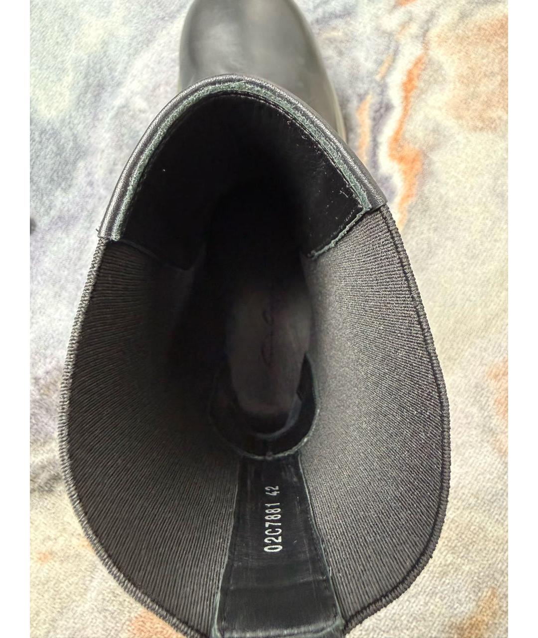 RICK OWENS Черные кожаные высокие ботинки, фото 5