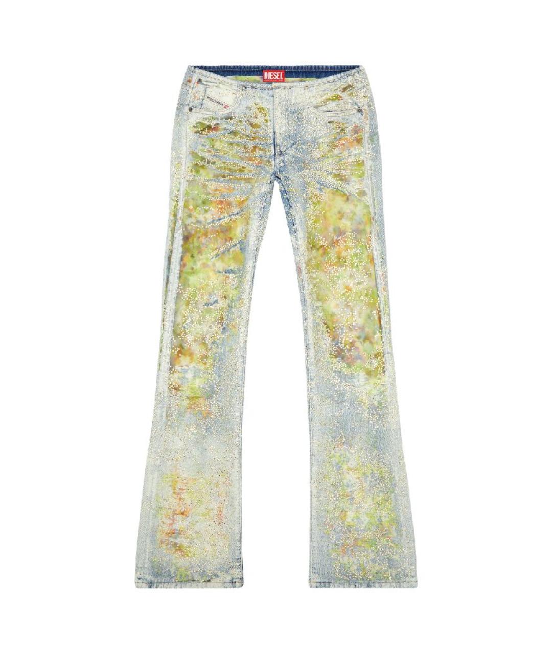 DIESEL Голубые хлопковые джинсы клеш, фото 1