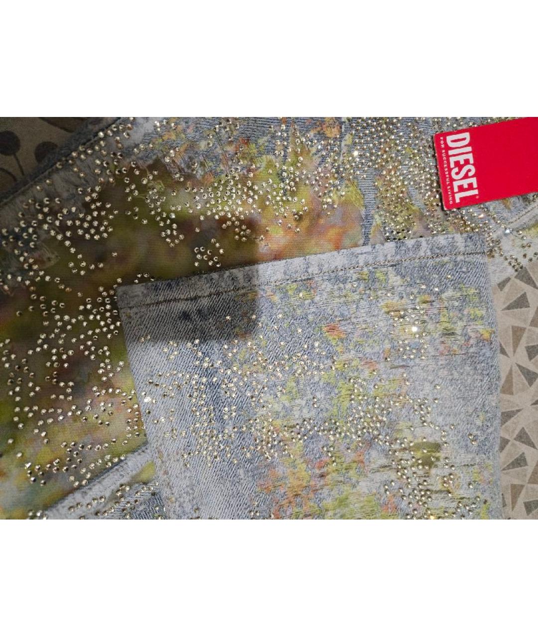 DIESEL Голубые хлопковые джинсы клеш, фото 8