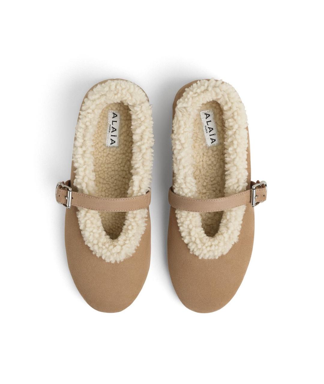 ALAIA Бежевые замшевые ботинки, фото 4