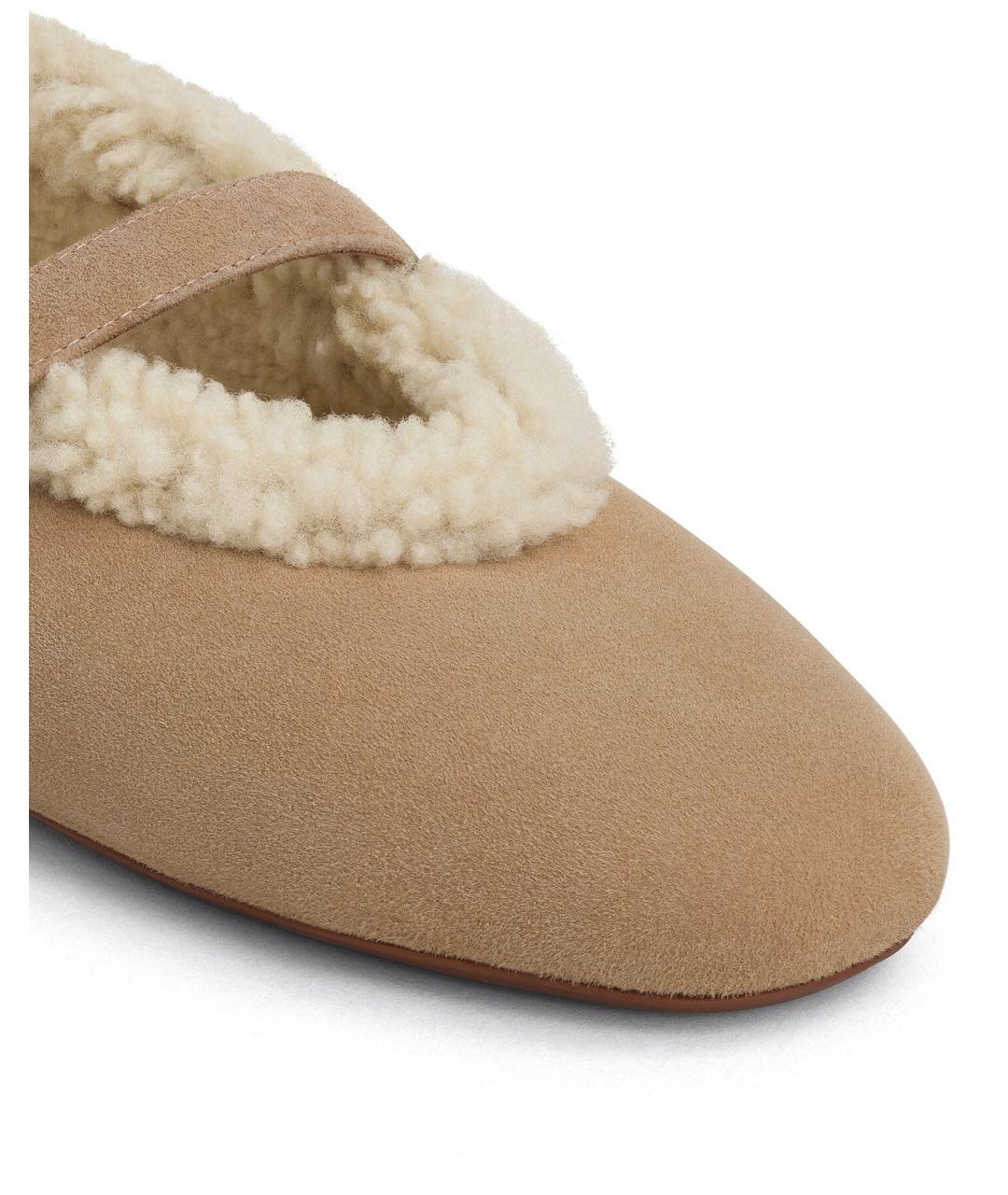 ALAIA Бежевые замшевые ботинки, фото 3