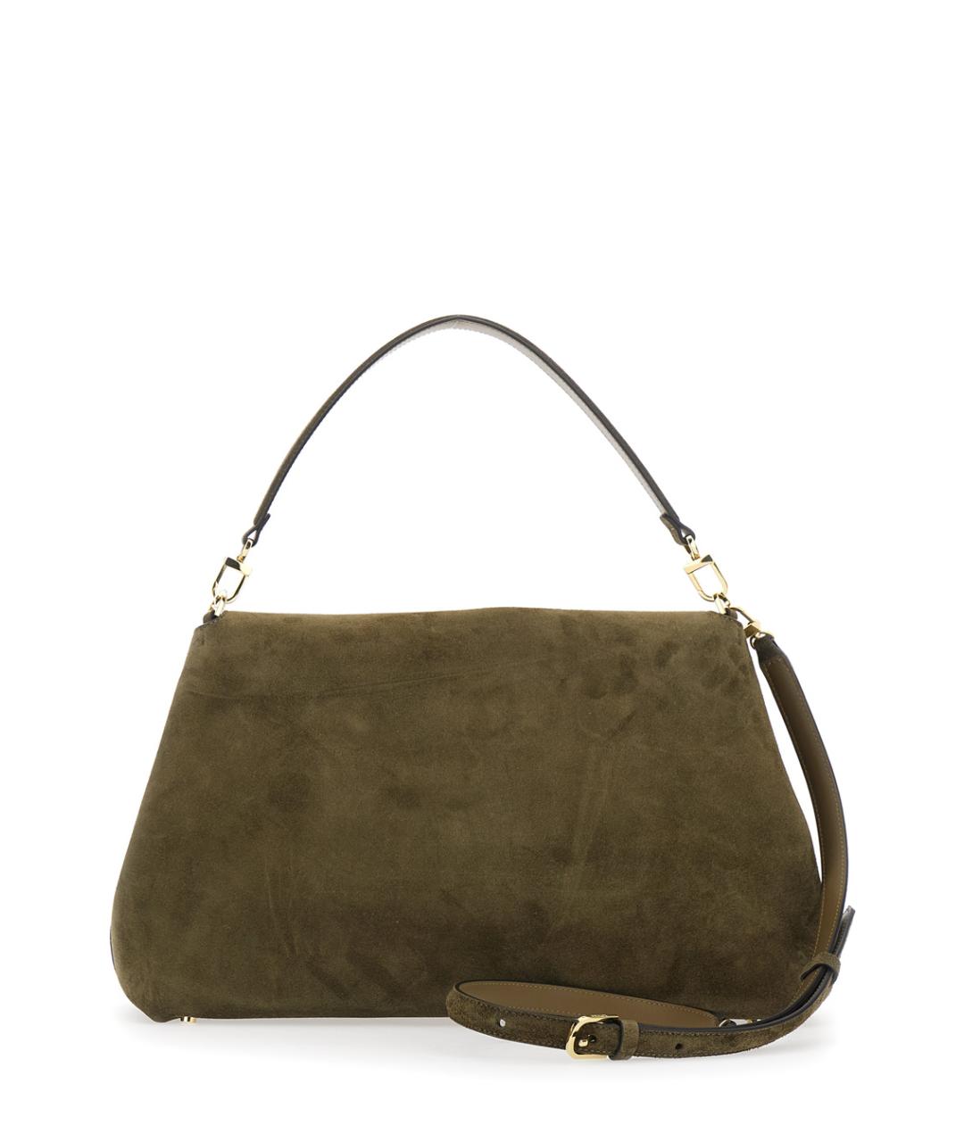 TOTEME Коричневая замшевая сумка через плечо, фото 2