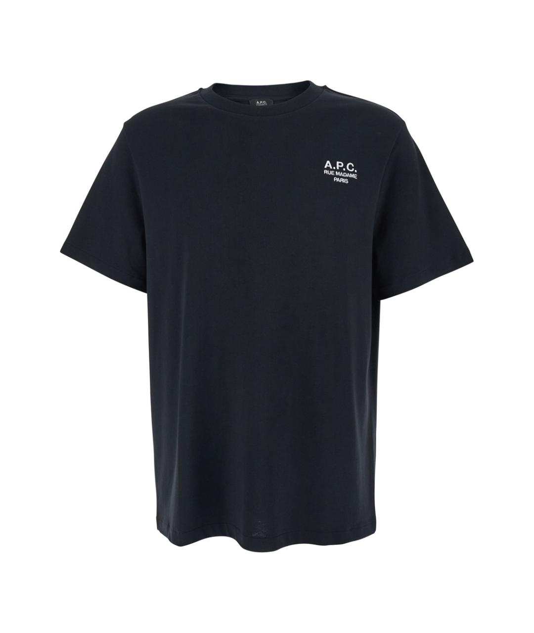 A.P.C. Черная хлопковая футболка, фото 1