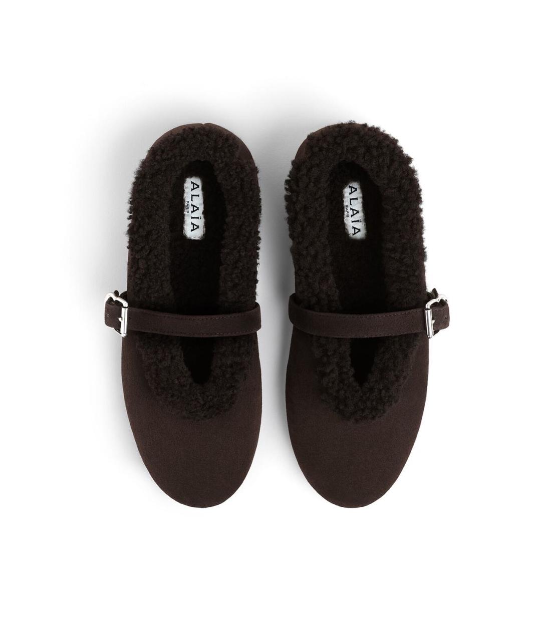 ALAIA Коричневые замшевые ботинки, фото 4